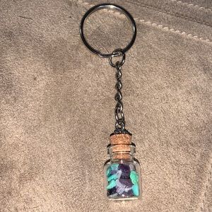 Crystal mini jar keychain